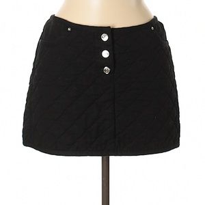 Burberry Black Quilted Mini Skirt 8